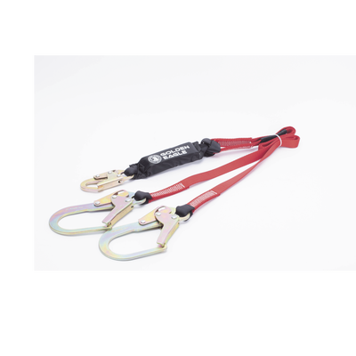 Cable Amortiguador de Caída con Doble Gancho de Sujeción. Ideal para Escalar Torres o Estructuras.