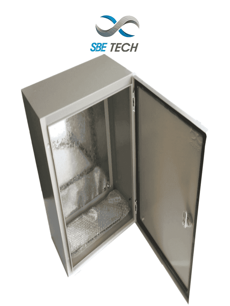 SBE TECH SBE-504025 - Gabinete metálico, 500x400x250 mm, grado IP 65 NEMA 4
