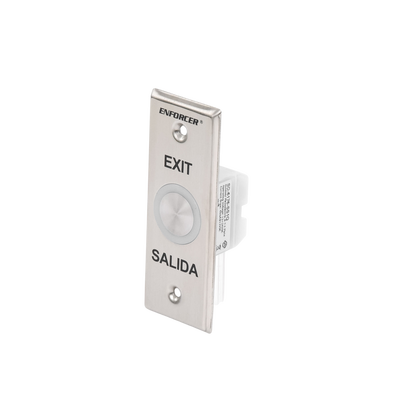 Botón de Salida con Aro Iluminado Color Verde y Rojo / IP65 / Buzzer / Función Toggle (Enclavado) / Temporizador  / Relevador NC/NO/ Uso Exterior e Interior.