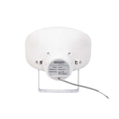 Altavoz para Exterior | Tipo Trompeta | 15-30W | 70/100V | IP66 | Material ABS | Bracket de Metal