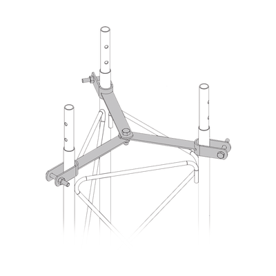 Brida para sujeción de retenida compatible con tramos STZ45G, Galvanizado por Inmersión en Caliente.