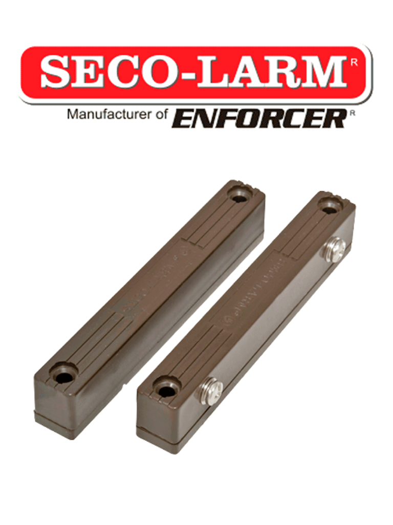 Seco-Larm SM216QBR - Contacto Magnético Uso Rudo CAFE con terminales de tornillo Gap 2 3/4 (70mm)  Compatible paneles DSC / RISCO / BOSCH