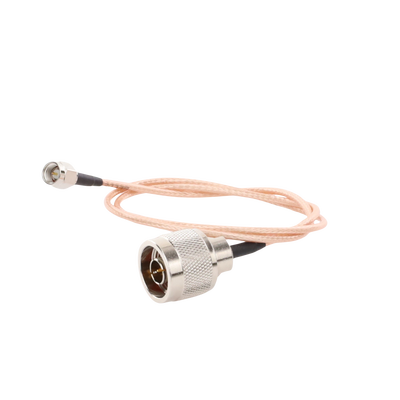 Cable RG-316 con conectores N Macho en un extremo y en el otro SMA Macho.