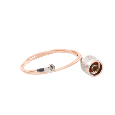 Cable RG-316 con conectores N Macho en un extremo y en el otro SMA Macho.