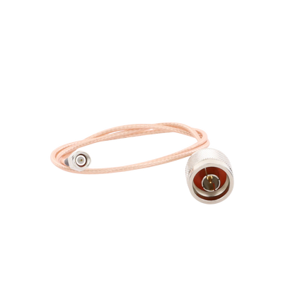 Cable RG-316 con conectores N Macho en un extremo y en el otro SMA Macho.