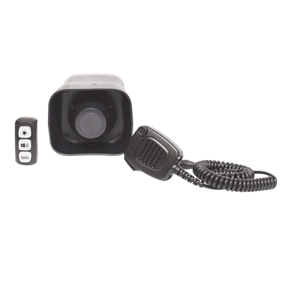 Sirena/Bocina Compacta Para Motocicleta de 30 Watts, Incluye Controlador y Microfono
