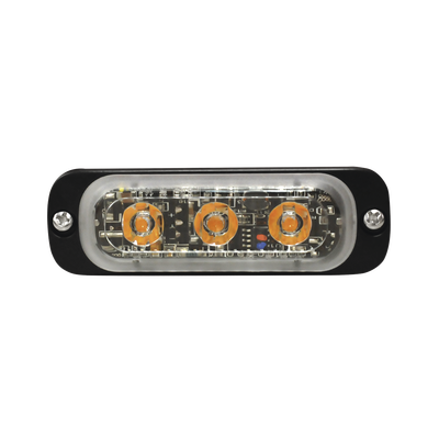Luz Auxiliar de 3 LED, Azul, SAE, 12-24 Vcd, Lente transparente