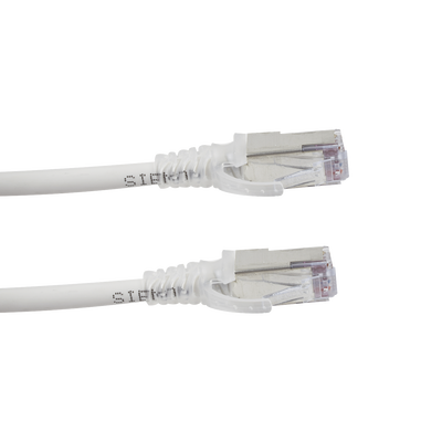 Patch Cord Skinny Cat6A Blindado S/FTP, 1.52 Metros (5 Pies), Diámetro Reducido 28 AWG, Color Blanco
