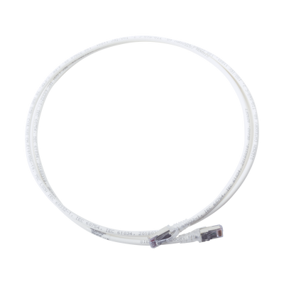 Patch Cord Skinny Cat6A Blindado S/FTP, 1.52 Metros (5 Pies), Diámetro Reducido 28 AWG, Color Blanco