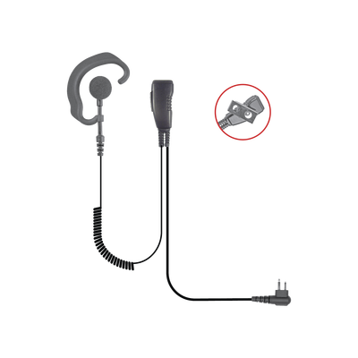 Lapel Microphone with soft earhook style earphone