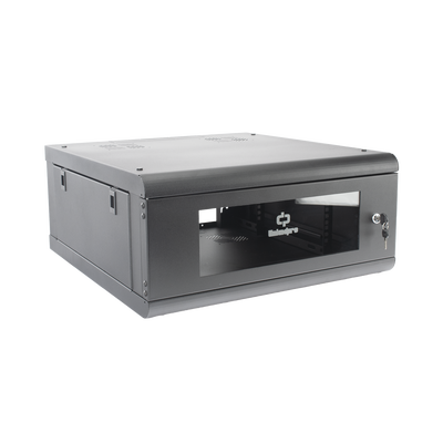 Gabinete de Pared con Puerta de Cristal Templado, 635mm de Profundidad, 4U Rack de 19'', Acero Reforzado