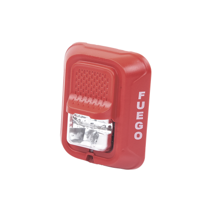 Lámpara Estroboscópica para Montaje en Pared, Color Rojo, Nivel de Candelas Seleccionable, Nuevo Diseño Moderno y Elegante y Menor Consumo de Corriente
