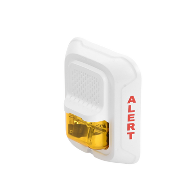 Lámpara Estroboscópica Color Blanco, para Notificación de Alerta, Montaje en Pared, Lente Estroboscópico Color Ámbar, Candelas Seleccionables
