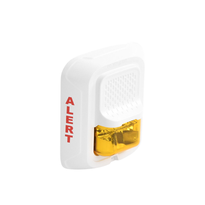 Lámpara Estroboscópica Color Blanco, para Notificación de Alerta, Montaje en Pared, Lente Estroboscópico Color Ámbar, Candelas Seleccionables