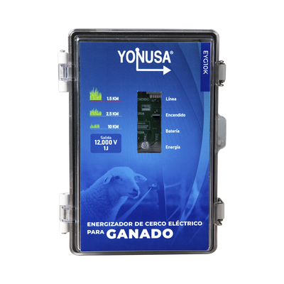 Energizador para Ganado 10,000Volts-2JOULES/ 10,000 metros lineales de ...