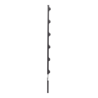 Poste con 6 Aisladores de PASO  para Cerca Electrificada. Tubo Galva. de 1.4m, cal. 18 de 1" Diam. + Pintura Negra.