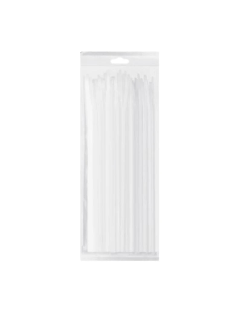 TCE LMG-SZS3X100B - Cincho de Nylon Color Blanco, Bolsa con 100 piezas, Medida 2.5mm Ancho X 100mm Largo, Certificación UL 94V-2