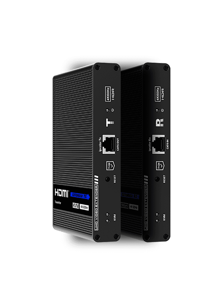 SAXXON LKV676KVM-PI - Kit extensor de video HDMI IPCOLOR/ Resolucion 4K @ 30 Hz/ Hasta 70 metros en 1080P y 40m en 4K con Cat 6/ 6A/ 7/ Cero latencia/ Soporta Teclado Video Mouse/ Soporta HDR/ ARC