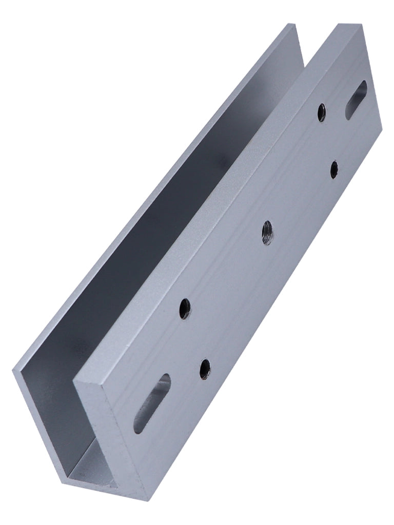 ZKTECO LMB280U - Soporte de Montaje para Puertas de Vidrio sin Marco, Tipo U, Aluminio Anodizado, Compatible con Cerradura Magnética LM200LED