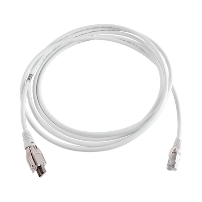 Patch Cord TERA Cat6A 1/10G Ethernet, de 4 Pares y Conector Modular, LS0H, Color Marfil, 8 Metros (26.25 Pies)