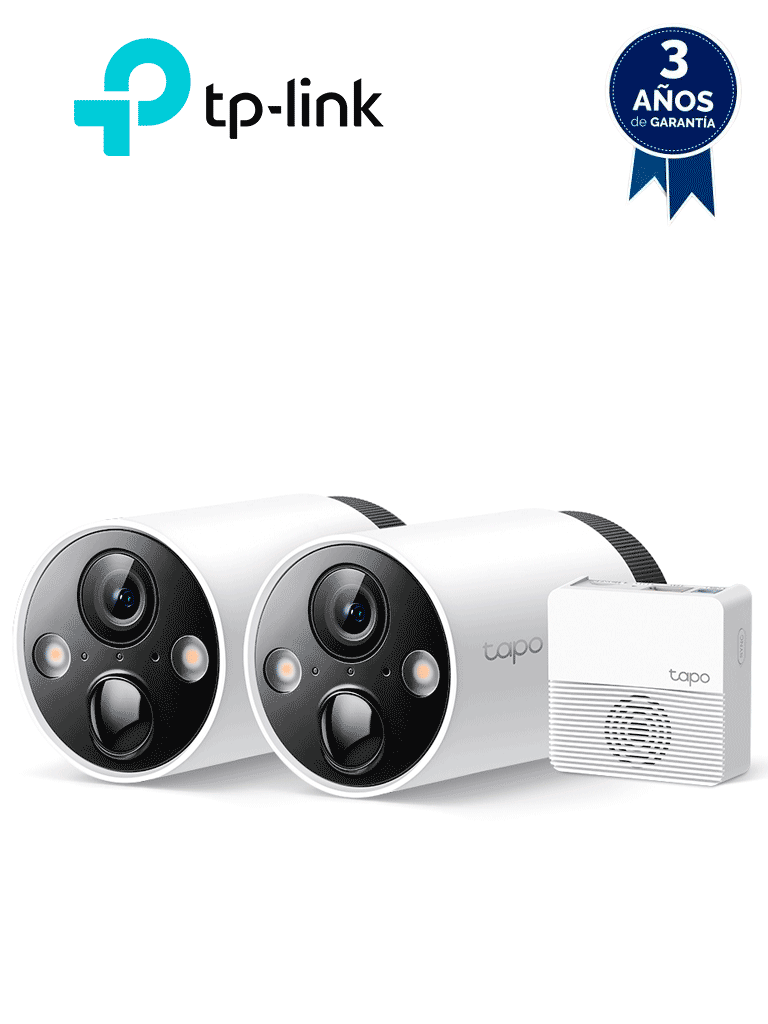 TP-LINK - TAPO C420S2 - Sistema de Cámaras Wi-Fi de vigilancia inteligente con batería (paquete de 2 piezas)