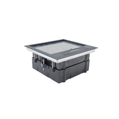 Caja de Piso para Dos Módulos Universales (Socket M2), para Alimentación Eléctrica y Redes de Datos (11000-33401) No Incluye Faceplates