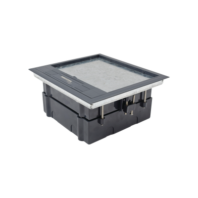 Caja de Piso para Cuatro Módulos Universales (Socket M4), para Alimentación Eléctrica y Redes de Datos (11000-43401) No Incluye Faceplates