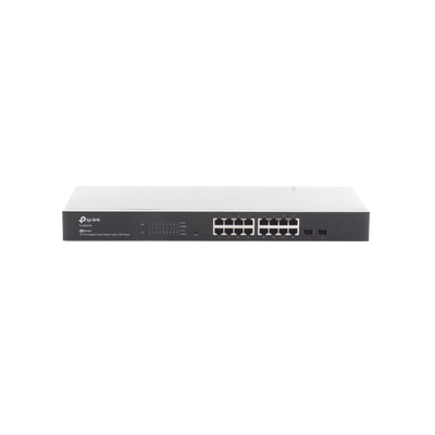 Switch Omada SDN Administrable / 16 puertos Gigabit y 2 puertos SFP / Funciones sFlow, QinQ y QoS / Administración centralizada OMADA