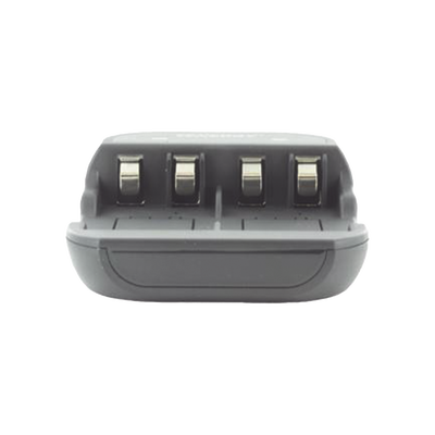 Cargador rápido de 2 compartimientos para baterías Ni-MH; Aplicable en baterías de 9 V /color negro