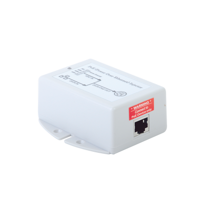 Inyector POE para Aplicación Solar, Entrada 9-36 Vcc, Salida Pasivo en 24 Vcc 10/100/1000 Mbps, Hasta 19 Watts