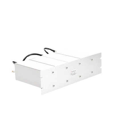 Duplexer Compacto Pasa Banda-Rechazo de Banda, 148-174 MHz, 4Cav.(4" por Lado) 600 kHz, 1.5 dB, 350 Watt, N Hembras.