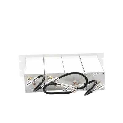 Duplexer Compacto Pasa Banda-Rechazo de Banda, 148-174 MHz, 4Cav.(4" por Lado) 600 kHz, 1.5 dB, 350 Watt, N Hembras.