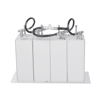 Duplexer Compacto Pasa Banda-Rechazo de Banda, 148-174 MHz, 4Cav.(4" por Lado) 600 kHz, 1.5 dB, 350 Watt, N Hembras.