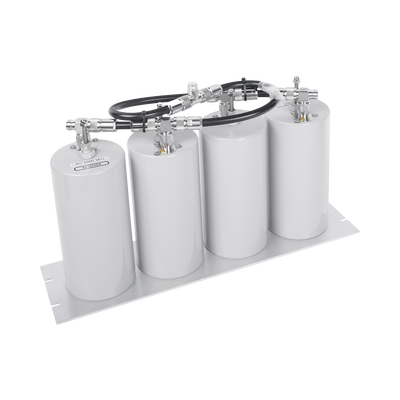 Duplexer Pasa Banda-Rechazo de Banda, 400-470 MHz, 4 Cavidades (4"Dia.) 5 MHz, 250 Watt, N Hembra