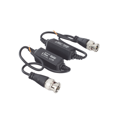 Kit de Transceptores (Baluns) para EXTERIOR TurboHD Hasta 4K HD-TVI / HD-CVI / AHD / CVBS / COAXITRON / AUDIO POR COAXITRON  / Menu OSD / CONECTORES 100% COBRE / Con Cable RF Blindado. Distancia de hasta 200 m en 4K. Calidad PREMIUM