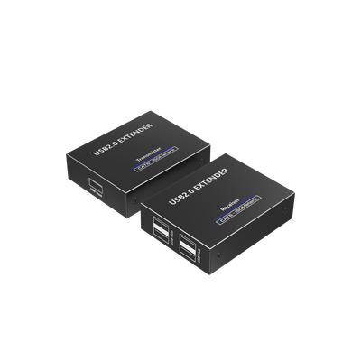 Kit EXTENSOR USB 2.0 de 4 Puertos para Distancias de Hasta  150 m | Soporta USB 2.0, USB 1.1 y USB 1.0 | UTP Cat 5e/6/6a/7 | Soporta Switch Gigabit | Ideal para Cámaras WEB, Impresoras, Escáner, Memorias, Mouse, etc.