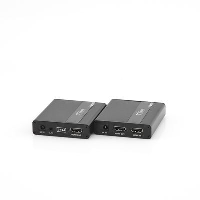 Kit extensor KVM (HDMI y USB) | 40m a 4k@30Hz  | 70m a 1080P@60Hz | Cat 6, 6a y 7 | CERO LATENCIA | HDR | Salida Loop | Salida de audio de 3.5mm |