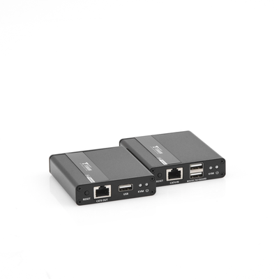 Kit extensor KVM (HDMI y USB) | 40m a 4k@30Hz  | 70m a 1080P@60Hz | Cat 6, 6a y 7 | CERO LATENCIA | HDR | Salida Loop | Salida de audio de 3.5mm |