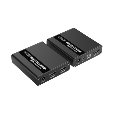 Kit extensor KVM (HDMI y USB) | 40m a 4k@30Hz  | 70m a 1080P@60Hz | Cat 6, 6a y 7 | CERO LATENCIA | HDR | Salida Loop | Salida de audio de 3.5mm |