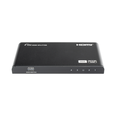 Divisor (Splitter) HDMI 4K de 1 Entrada a 4 Salidas (Simultaneas) / Soporta 4K×2K  / Ajuste de resoluciones EDID / HDR / HDMI 2.0 /  HDCP 2.2  / Permite mezclar pantallas en 4K y 1080P