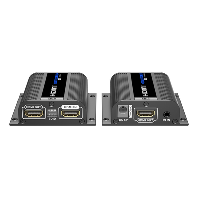 Kit Extensor HDMI | Hasta 70m 1080p | 40m 4K@30Hz | Compatible con HDCP | Cable Cat 6 Recomendado | Soporta Múltiples Resoluciones | Soporta PoC | Salida Loop
