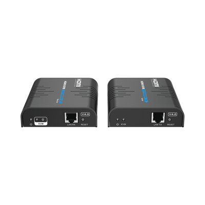 Kit extensor KVM (HDMI y USB) hasta 120 metros | Resolución 1080P @ 60 Hz | Soporta STP y UTP CAT6 | Soporta Switch Gigabit para control KVM múltiple | Soporta hasta 253 receptores | Transmite el Video y Controla tu DVR vía USB