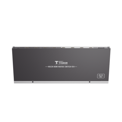 MATRICIAL 4 x 4 / 4 Entradas y 4 Salidas en HDMI /  4K × 2K @ 60Hz / 18Gbps / HDMI 2.0 / HDCP 2.2 / 3D / Conmutación por Botón, RS232 o Control Remoto / IDEAL PARA CENTROS DE MONITOREO, COMPARACION Y ANALISIS.
