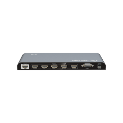 Switch Conmutador HDMI de 5 entradas a 1 salida / 4K @ 60Hz / HDMI 2.0 / HDCP 2.0 / HDMI 3D / Soporta audio estándar, DSD (Direct Stream Digital) y HD (HBR) / Diferentes modos de conmutación, Manual, Control Remoto y RS232.