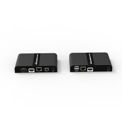 Kit extensor KVM (HDMI y USB 2.0) hasta 100 metros | Resolución 4K @ 30 Hz | Cat 6/6A/7 | CERO LATENCIA | Salida Loop | Soporta Switch Gigabit para control KVM múltiple | Soporta hasta 253
