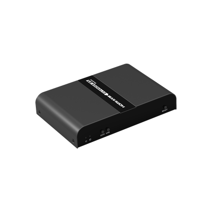 Receptor Compatible para Kits TT671KVM | Resolución 4K@30Hz | Cat 6/6A/7 | Distancia de 100 m | IPCOLOR | Cero Latencia | Control IR | Compatible con Switch Gigabit para control KVM múltiple.