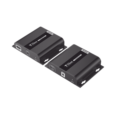 Kit Extensor HDMI para distancias de 120 metros / Resolución 4K @ 30Hz / Cat 6 / Soporta conexión Uno a Uno y Uno a Muchos / Soporta hasta 253 Rx / Baja Latencia / Uso 24/7 / Soporta HDbitT / Compatible con Switch Gigabit