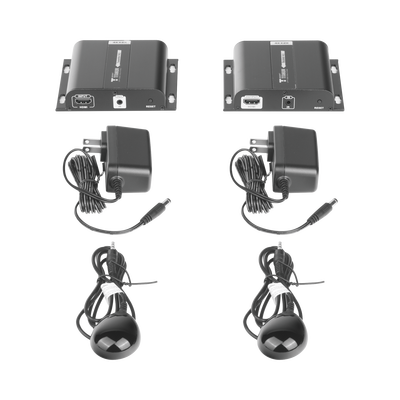Kit Extensor HDMI para distancias de 120 metros / Resolución 4K @ 30Hz / Cat 6 / Soporta conexión Uno a Uno y Uno a Muchos / Soporta hasta 253 Rx / Baja Latencia / Uso 24/7 / Soporta HDbitT / Compatible con Switch Gigabit