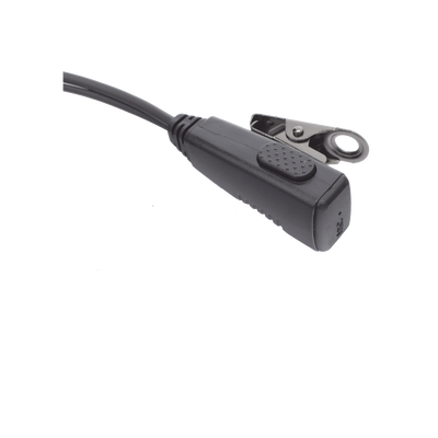 Micrófono - audífono de gancho ajustable al oído con cable de resorte y conector de dos pines para KENWOOD Y TXPRO