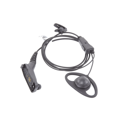 Micrófono de solapa con gancho auricular en forma de D para radios XPR6500/XPR6550/DGP4150/DGP6150
